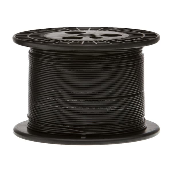 Primary Wire, Hook Up; GPT, 16 AWG, 1C C, Black, PVC, Stranded, 60V, 500 ft.